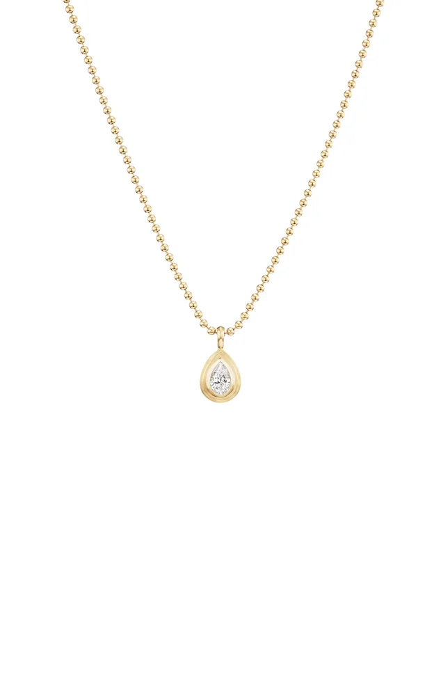 14K Yellow Gold Diamond And Emerald Necklace