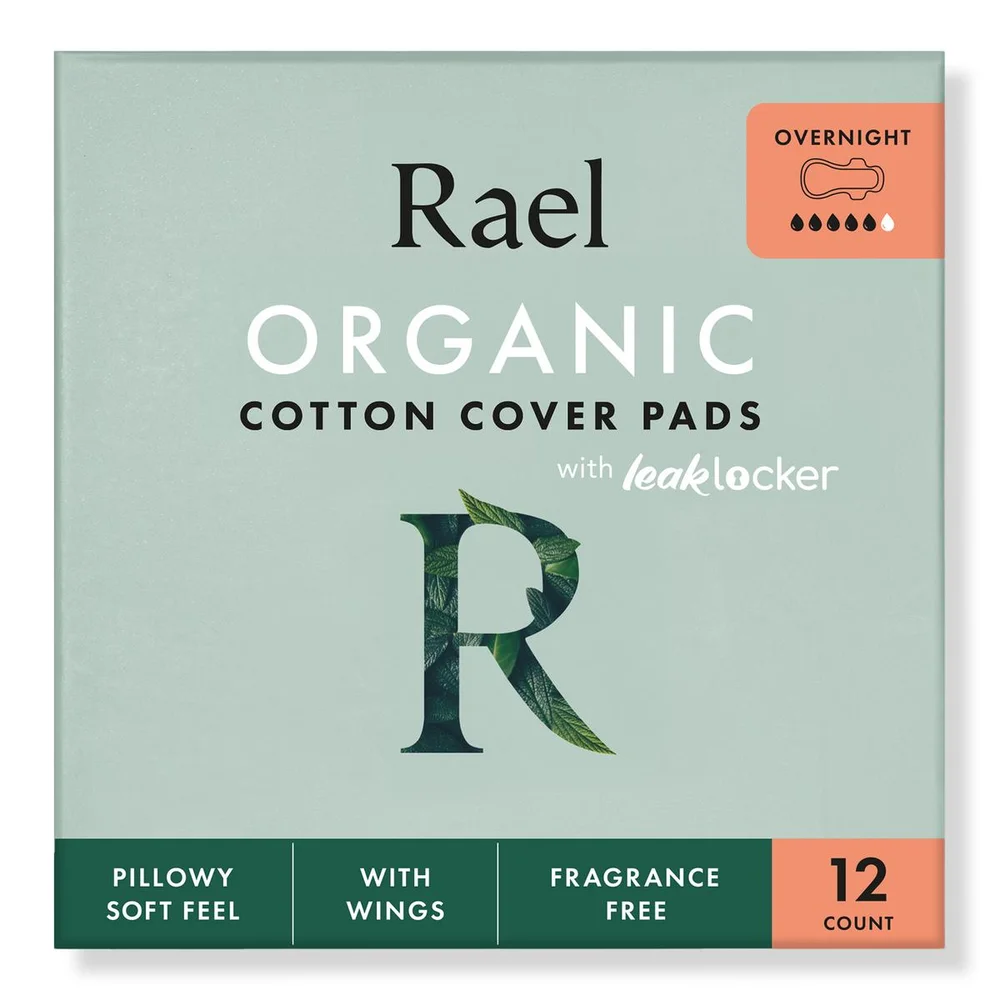 Overnight Organic Cotton Cover Pads With Wings