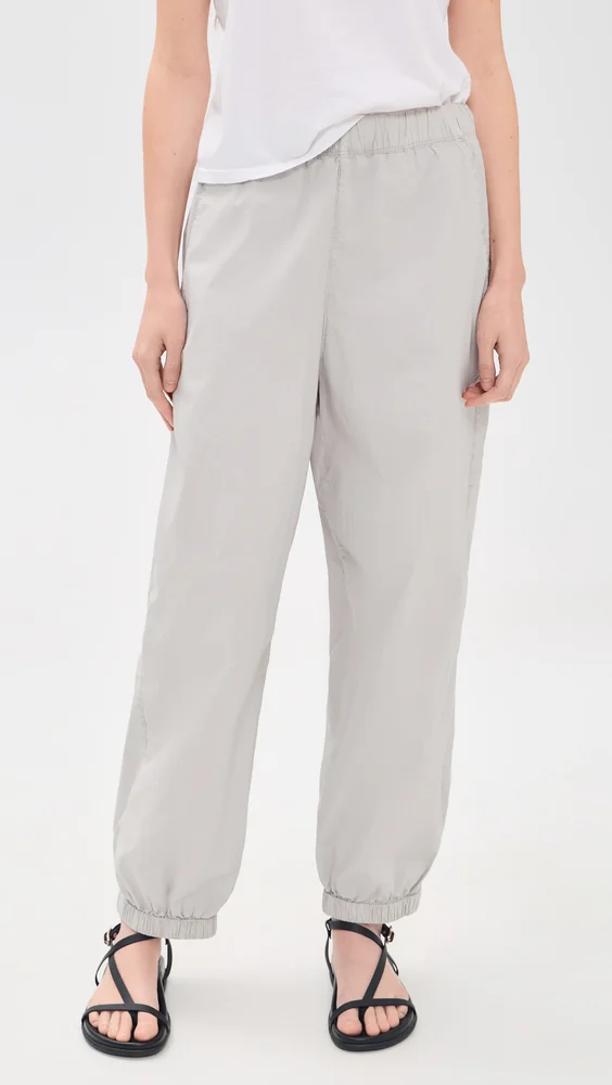 Stretch Poplin Parachute Pants