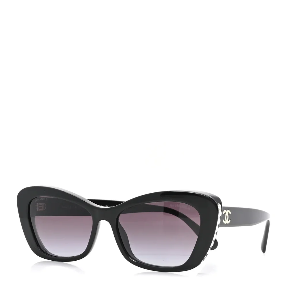 Acetate Pearl Cat-Eye CC Sunglasses 5481-H