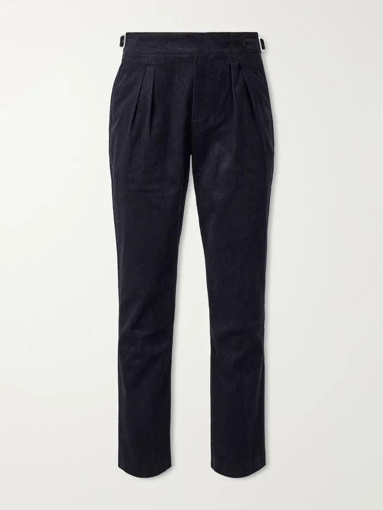 Tapered Cotton-Corduroy Trousers