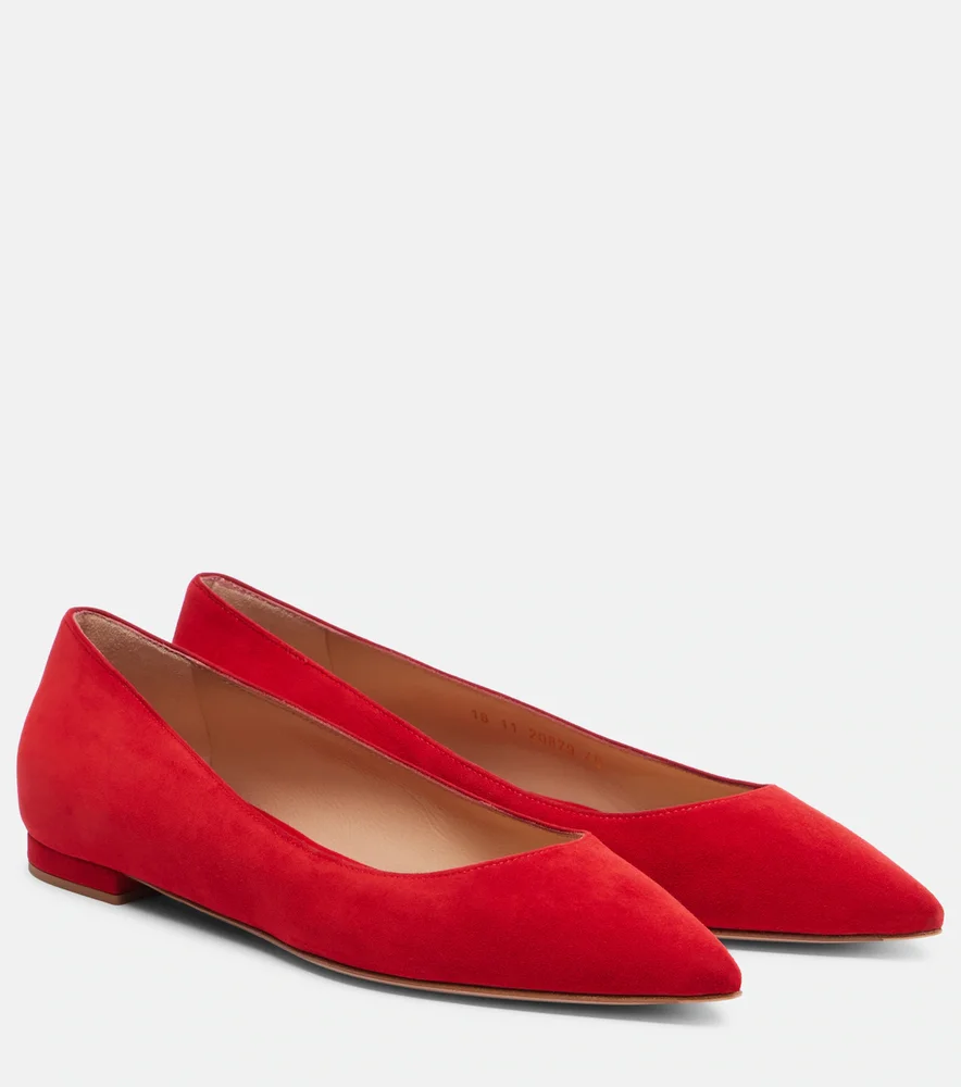 Suede ballet flats
