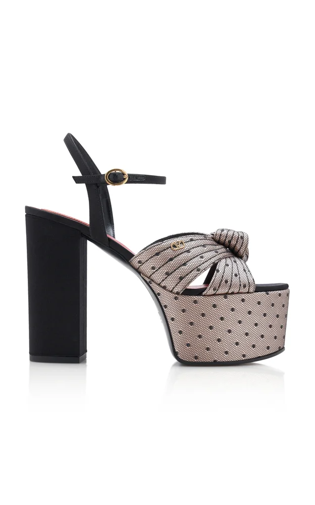 Crasher D'Esprit Satin Platform Sandals