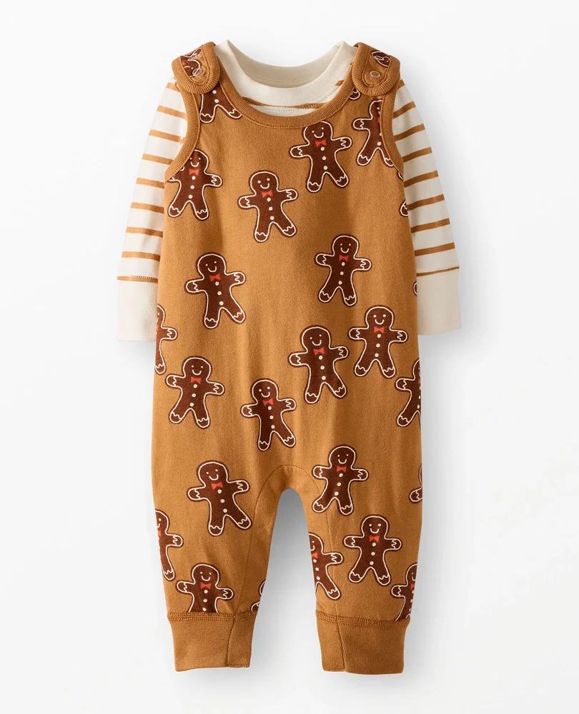 Baby Holiday Long Sleeve T-Shirt & Overalls Set