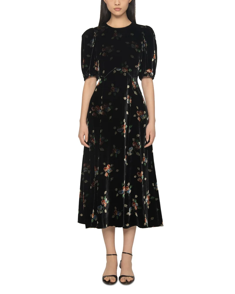Leda Velvet Midi Dress