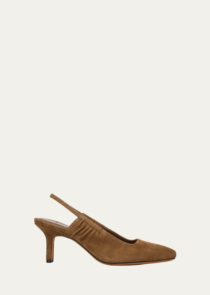 65mm Venice Suede Slingback Pumps