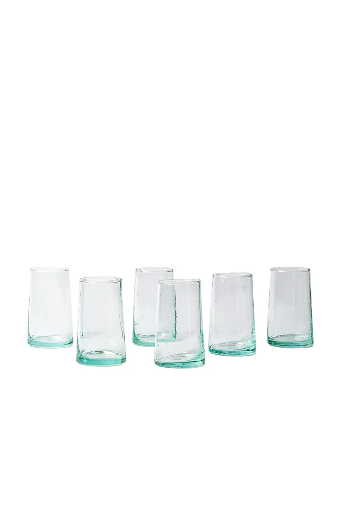 Tall Moroccan Cone Glassware Set Of 6