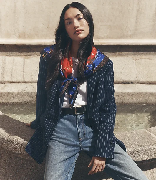 loft.com Striped Oversized Blazer