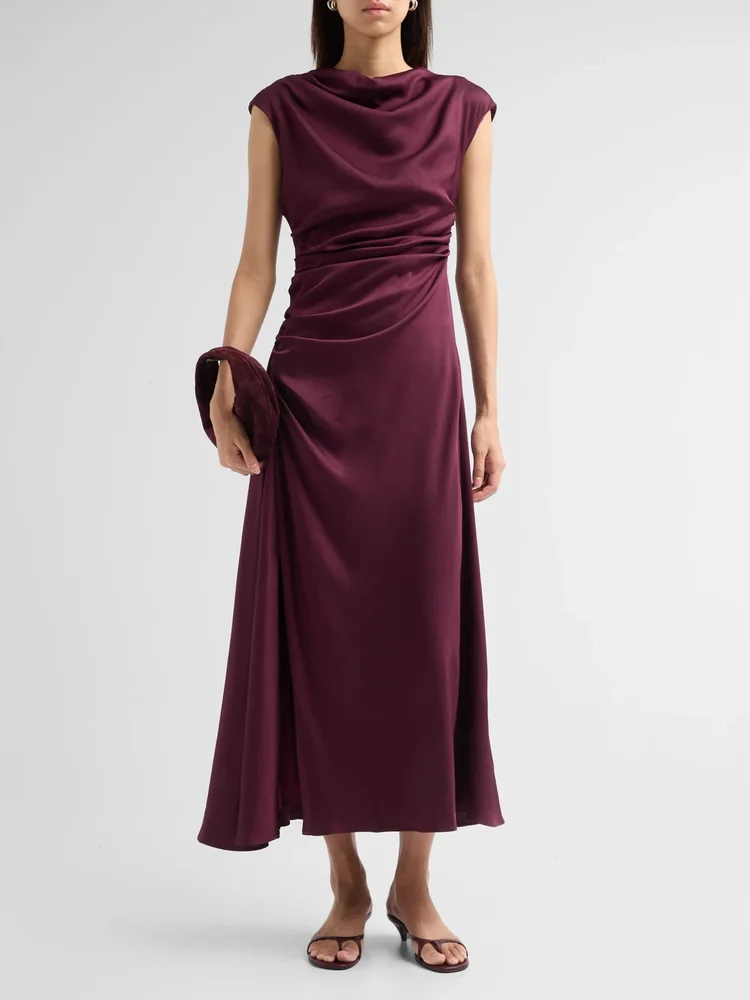 Burke Draped Midi Dress