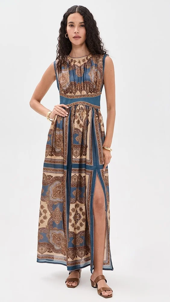 Mahon Waisted Silk Maxi Dress