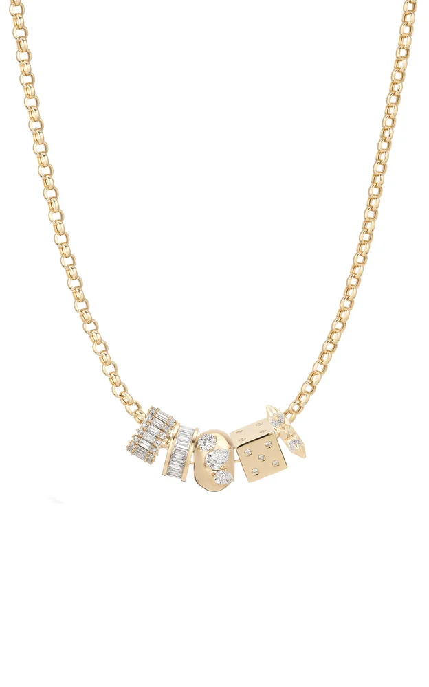 14K Yellow Gold Diamond Necklace