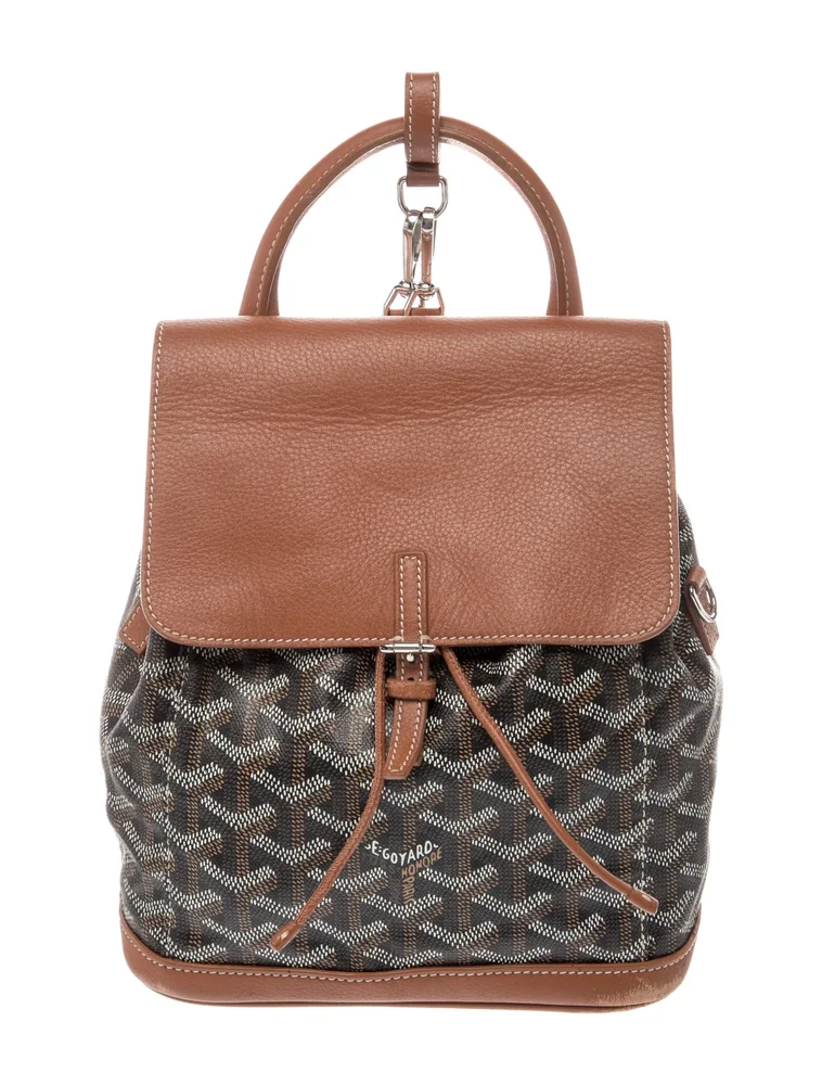 Pre-Owned Goyardine Alpin Mini Black Tan