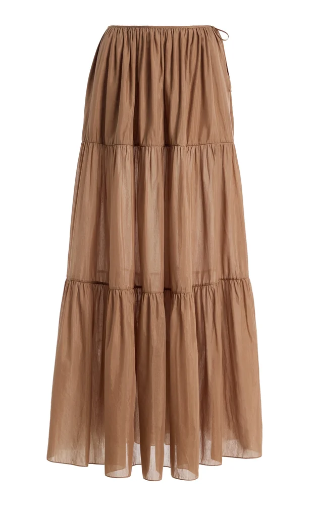 June Cotton-Silk Voile Skirt