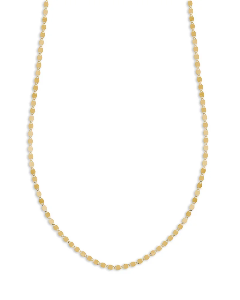 14K Gold Petite Nude Chain Choker Necklace, 20"
