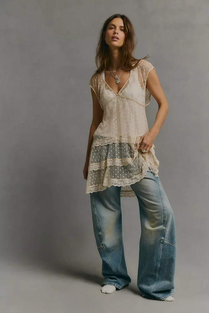 We The Free Fable Low-Rise Twisted Bowed Jeans