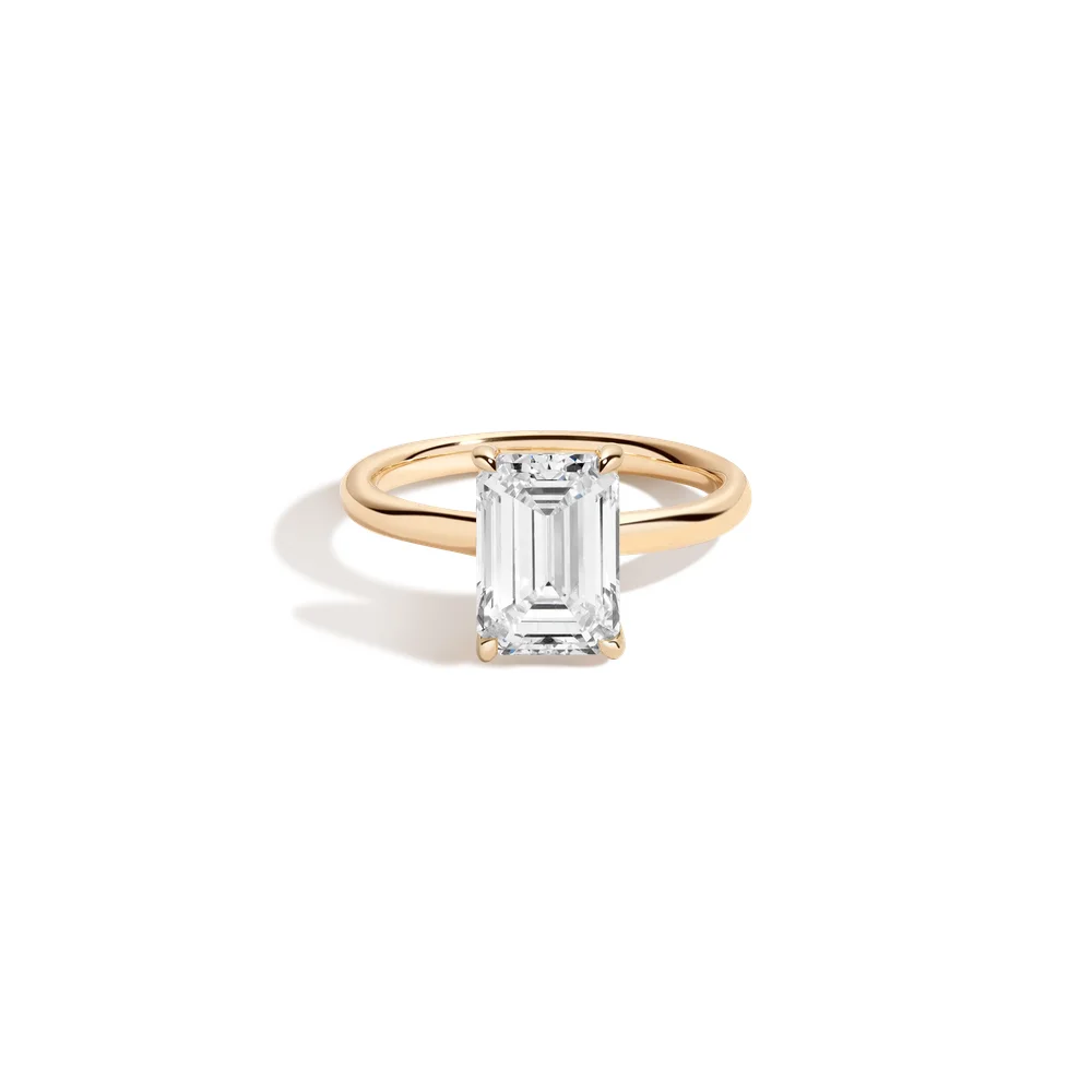 3ct Emerald Lab Grown Diamond Solitaire Ring