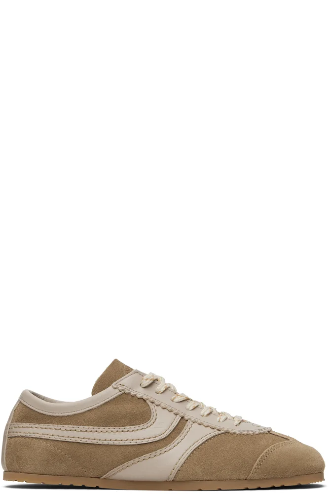 Beige Suede Sneakers