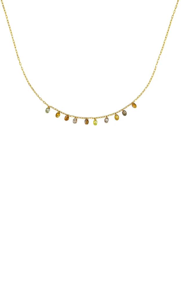 Petite Fancy Color Drill Diamond Necklace