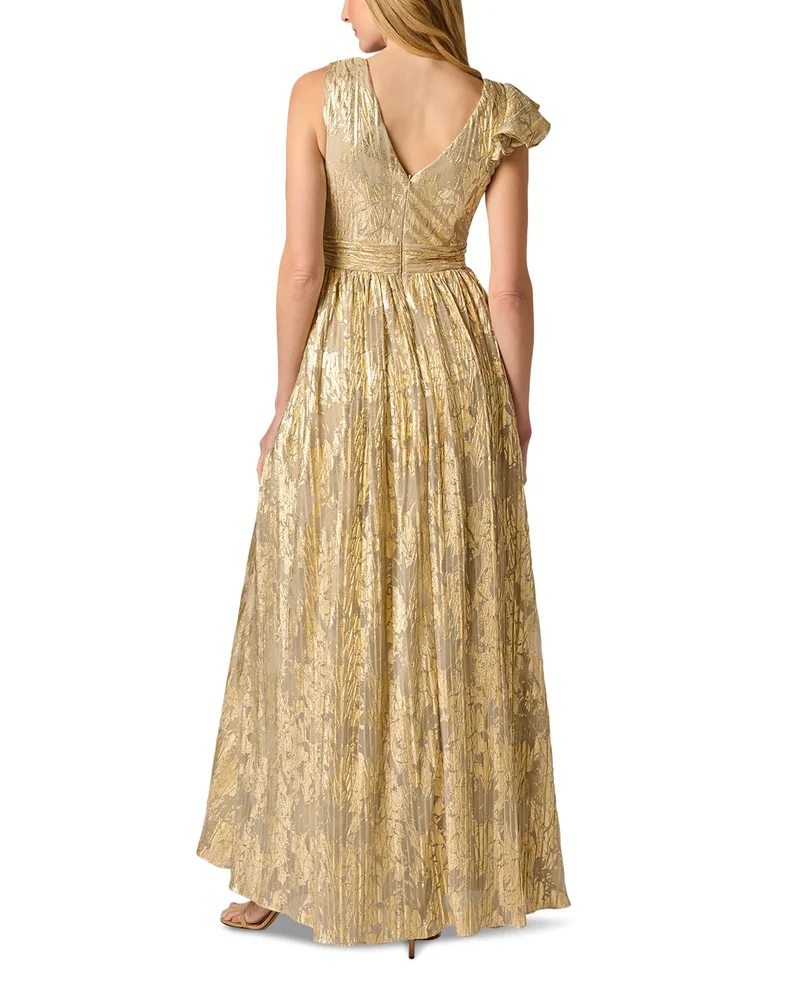Metallic Ruffled Dress