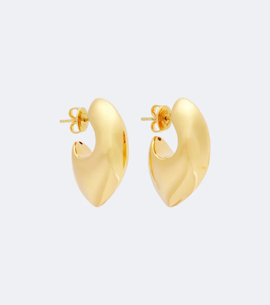 Claw Small gold-plated earrings