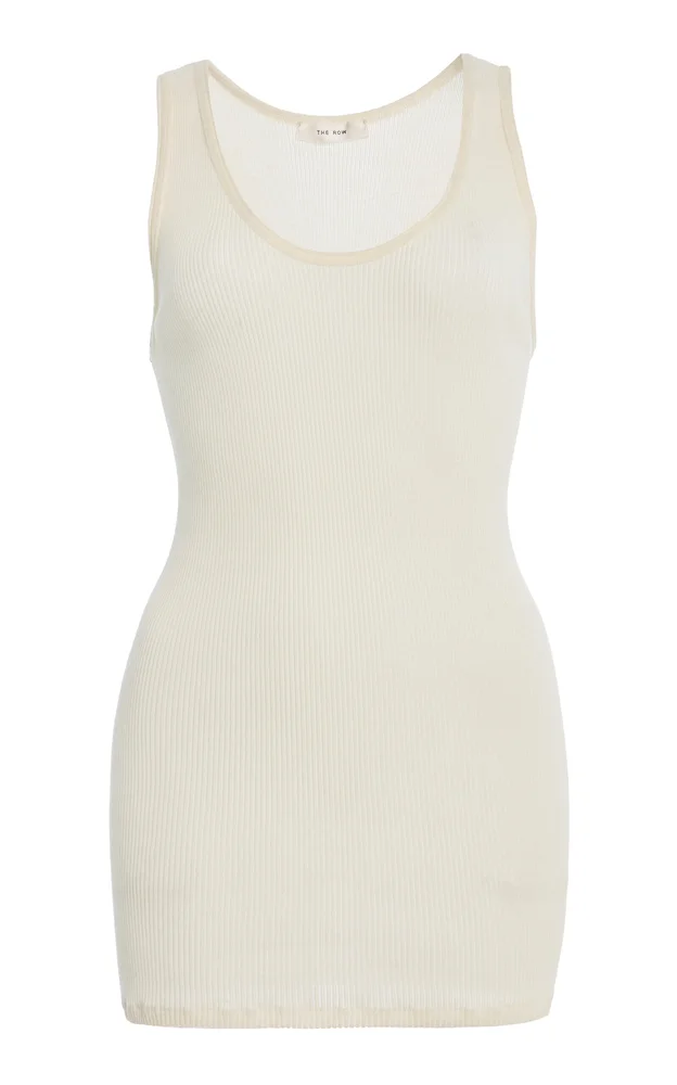 Cendrea Ribbed Jersey Racerback Tank Top