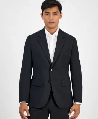 Men's Modern-Fit Solid Wool-Blend Suit Separate Jacket
