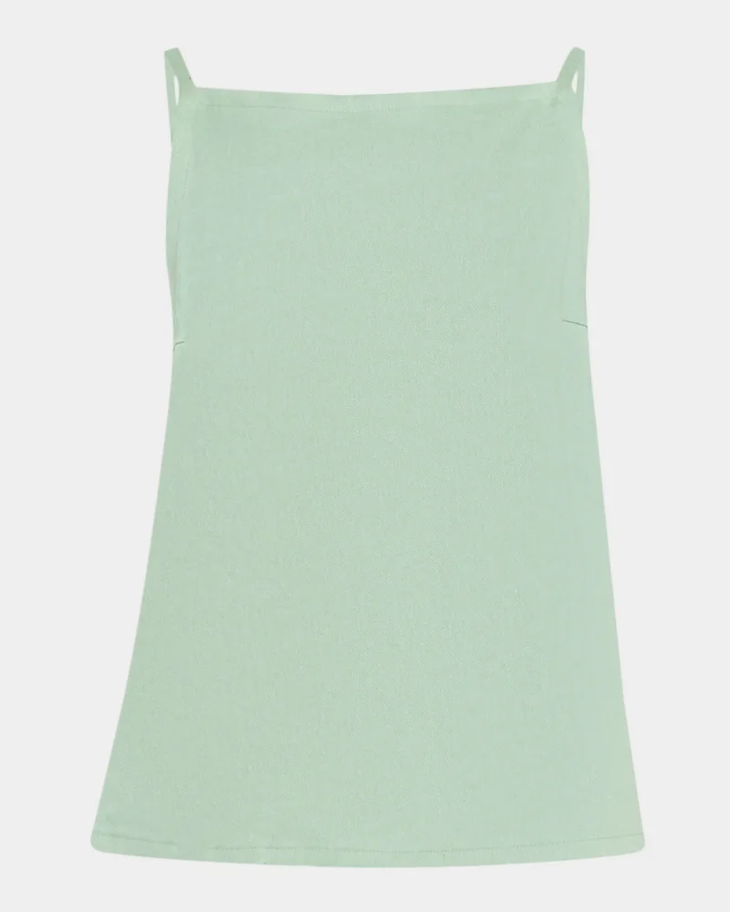 Linen-Blend Apron Top