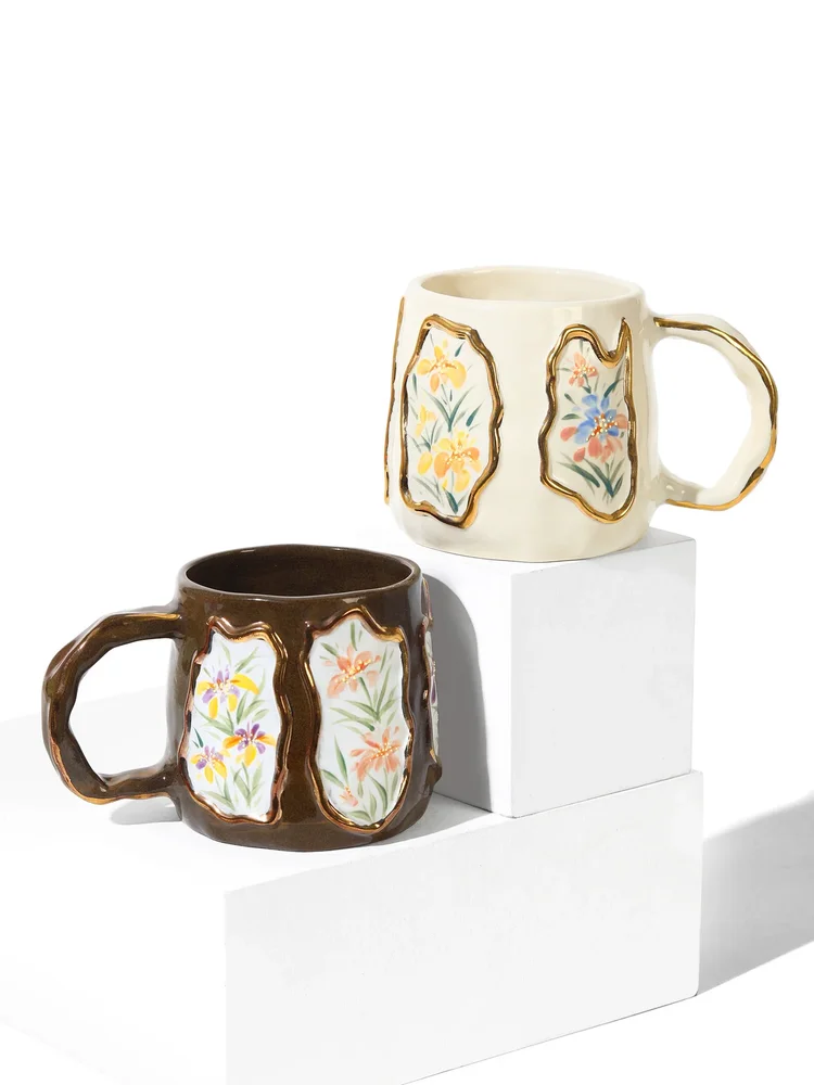 Iris Echo Coffee Mugs, Set of 2