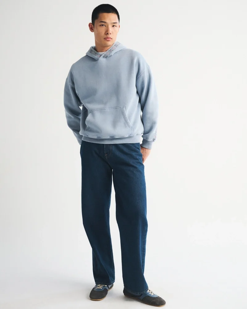 Essential Popover Embroidered Hoodie
