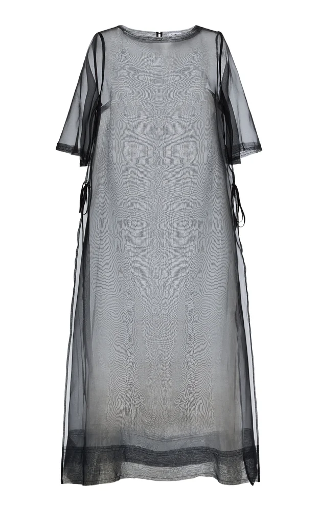 Exclusive Thea Organza Midi Sheath Dress