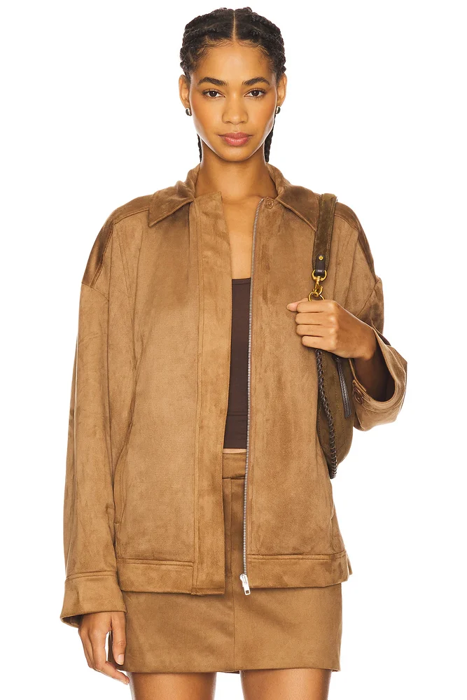 x REVOLVE Della Faux Suede Jacket