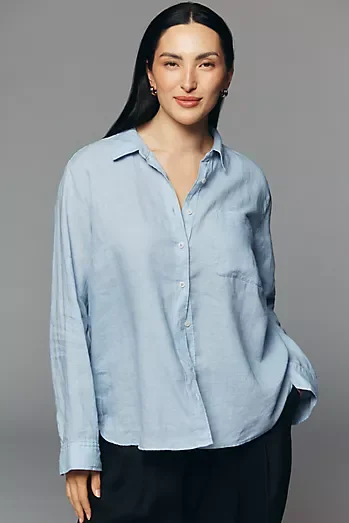 Kate 100% European Linen Classic Buttondown Shirt