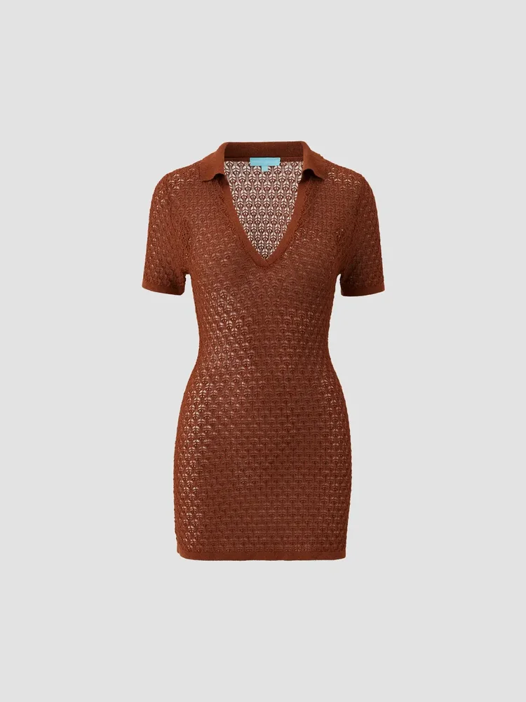 Coco Open-Knit Mini Dress