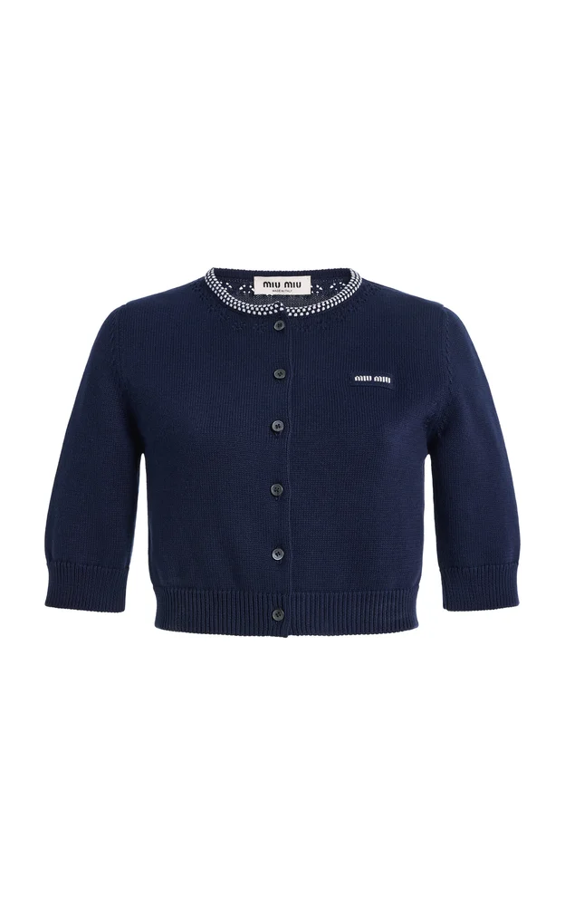 Cropped Cotton Cardigan