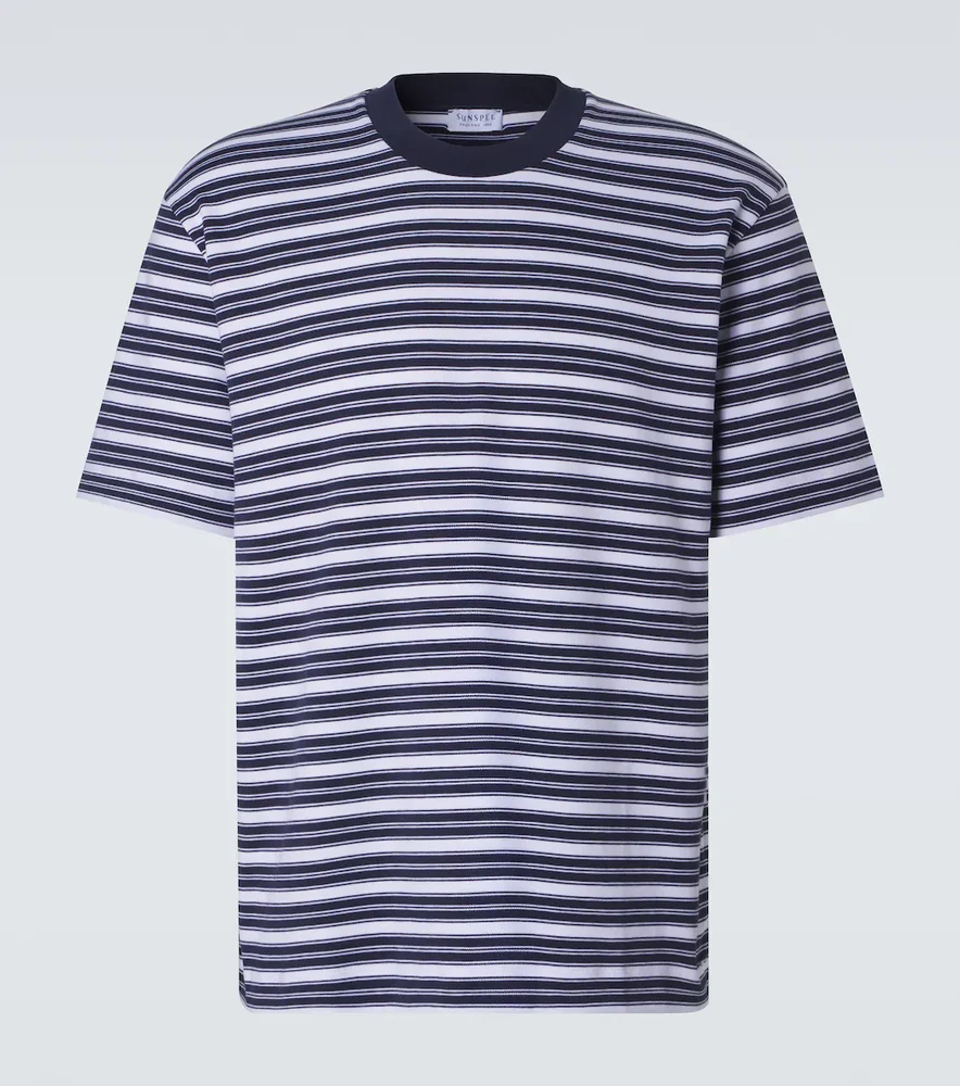 Striped cotton jersey T-shirt