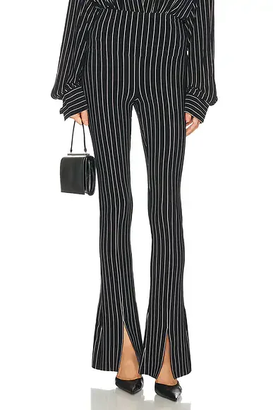 Spat Legging in Black & White Refined Pinstripe