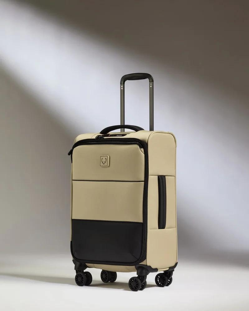 Lightest Expandable Carry-on Luggage in Sand - Soft Stripe 2.0