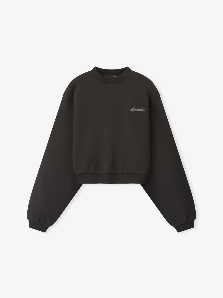 Modern Cropped Crewneck Sweatshirt
