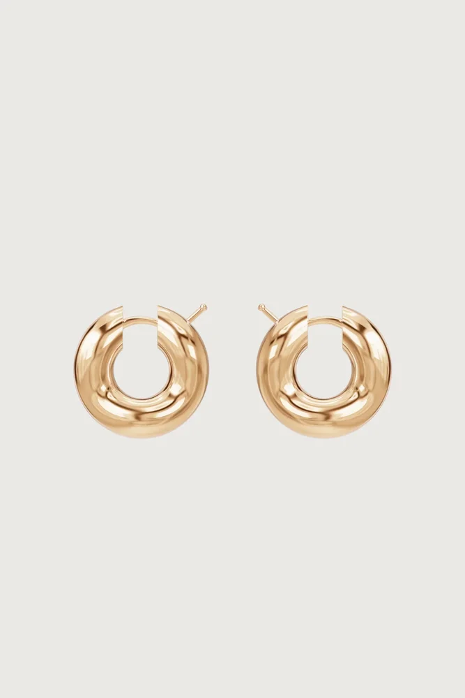 Wave Blow Hoop Earring Vermeil