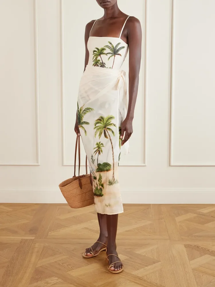 Lavanda Arena cotton and silk blend pareo