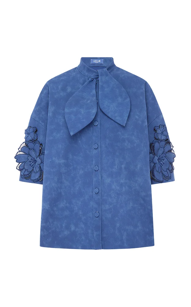 Brooklyn Applique Vegan Suede Bow Top