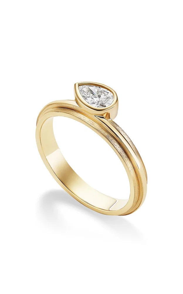 Pear Lovers 14K Yellow Gold Diamond Ring