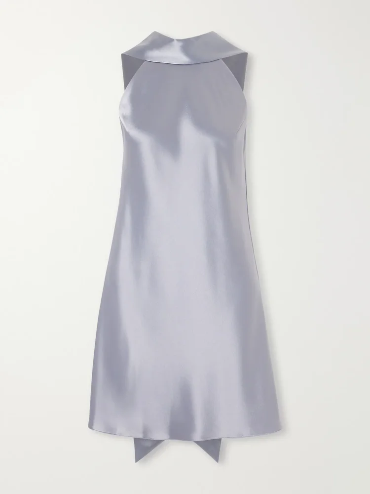 Siena satin halterneck mini dress