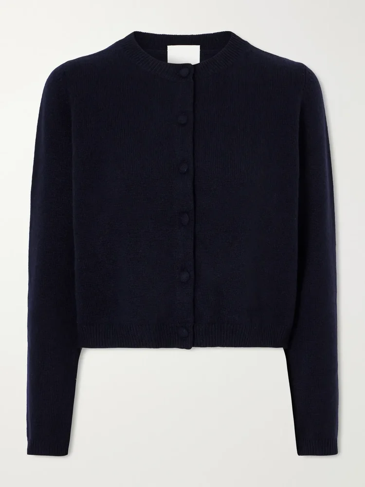 Cropped cashmere cardigan