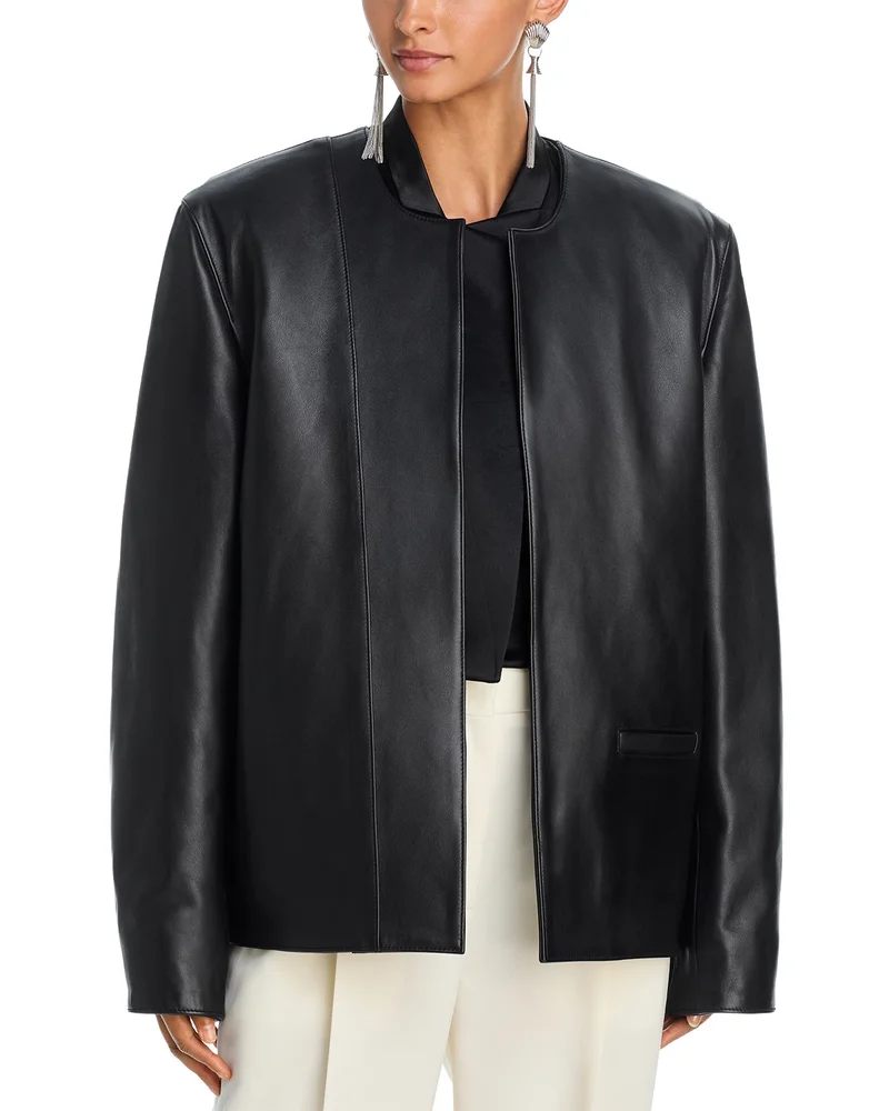 Leather Minimal Biker Jacket