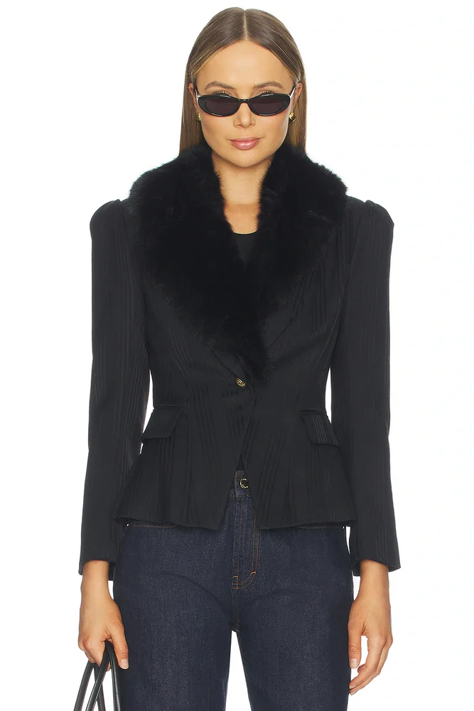 Kaisley Fur Collar Blazer