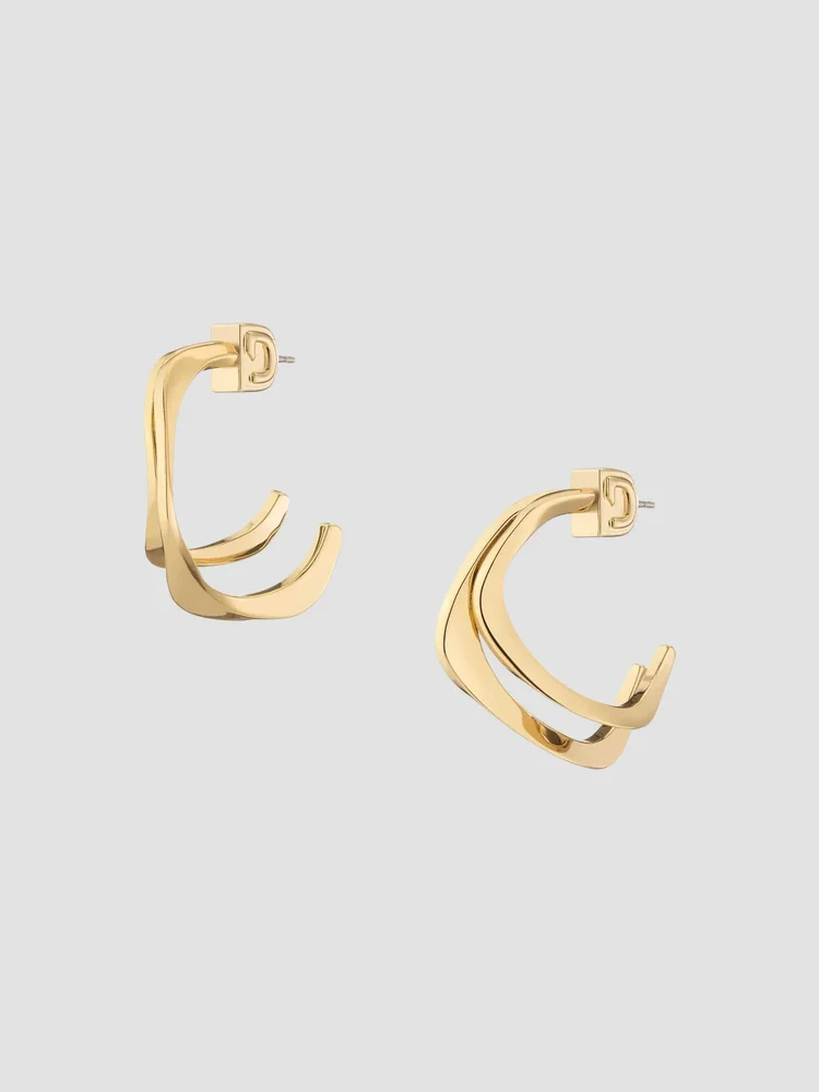 Sandro Rhodium-Plated Hoop Earrings