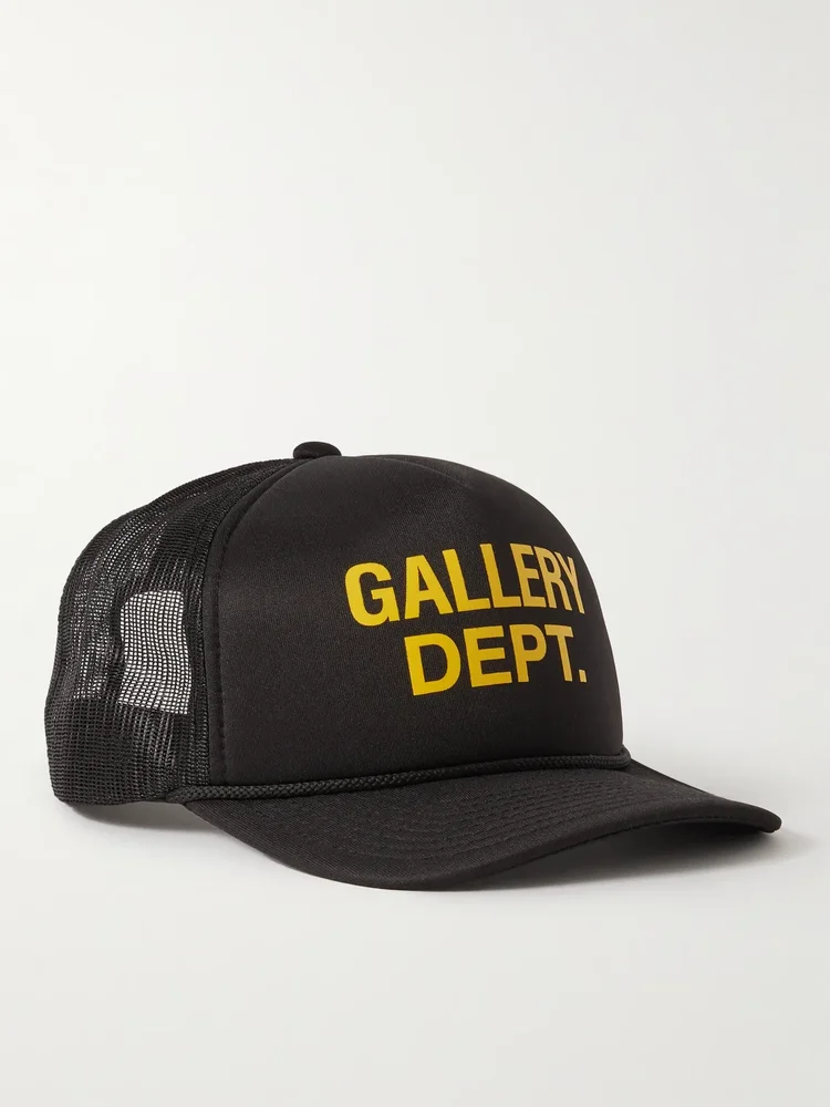 Logo-Print Foam and Mesh Trucker Cap