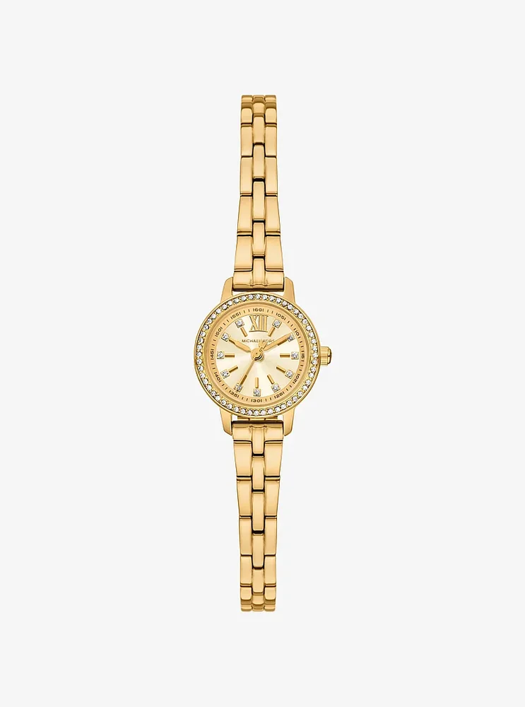 Micro Melissa Pavé Gold-Tone Watch