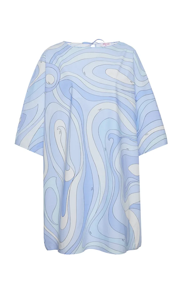 Draped Cotton Poplin Caftan